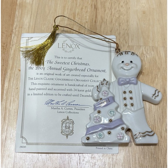 Vintage Collectable 2001 Lenox‎ Ornament Gingerbread Man. No Box - Picture 1 of 3